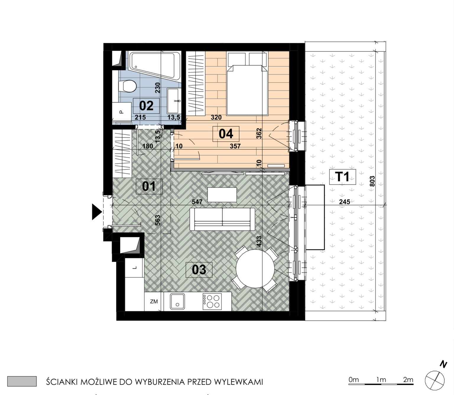Plan lokalu — Mieszkanie MD 09